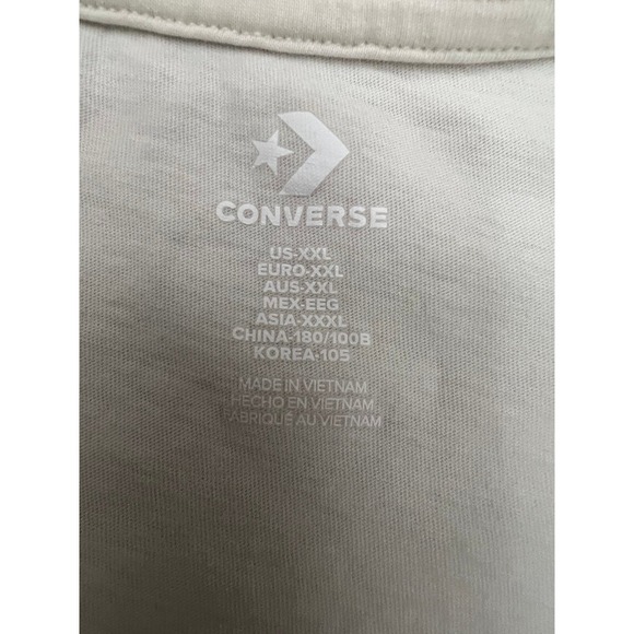 Converse Women XXL  Graphic flower Print T-Shirt Short-sleeve offwhite oversized - Picture 4 of 7